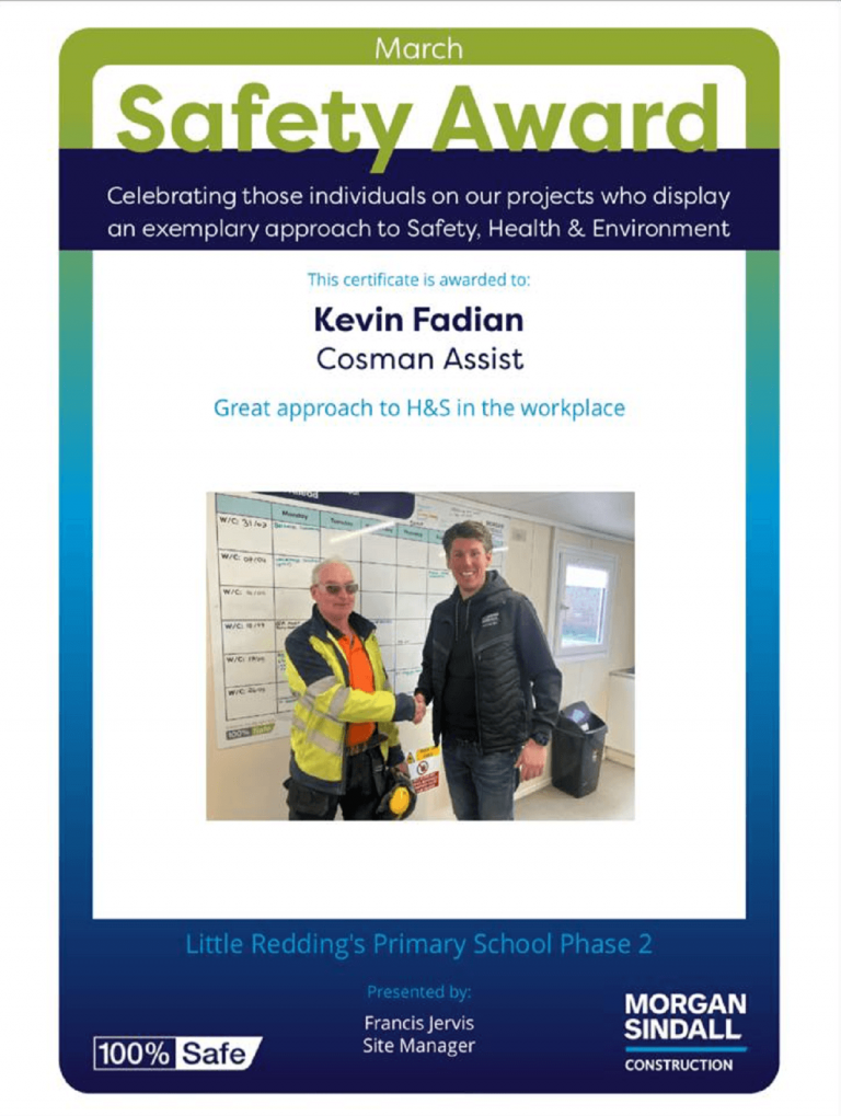 Morgan Sindall Safety Award / Kevin Fadian